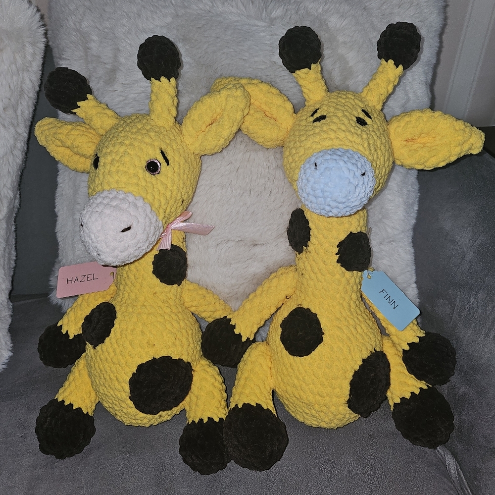 Yellow and Black Giraffe Plush Toys
